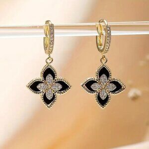 Black Clover Drop Earrings